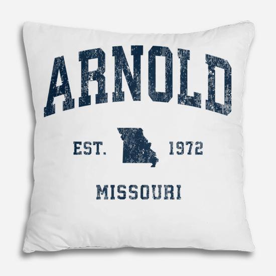 Arnold Missouri Mo Vintage Athletic Navy Sports Design  Pillow