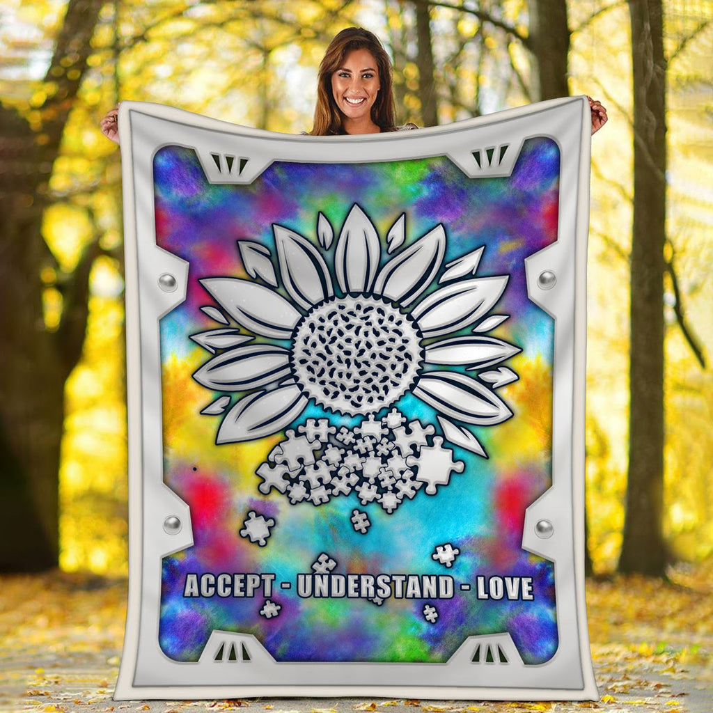 Blanket Autism Sunflower