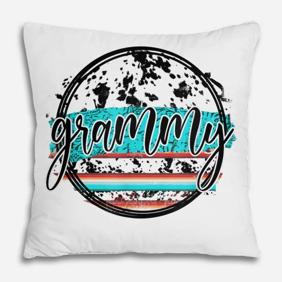 Leopard Vintage Grammy Western Turquoise Mothers Day  Pillow