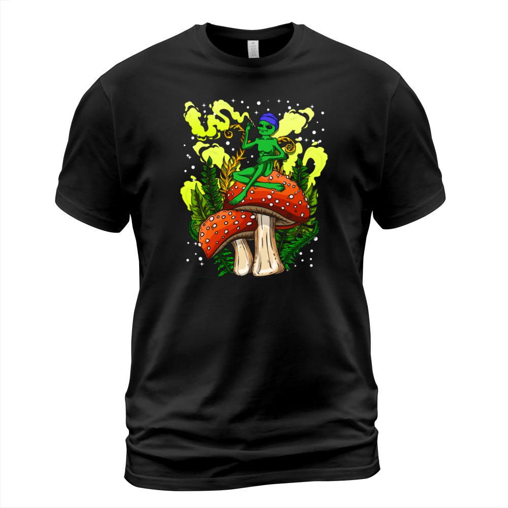 Psycadellic Magic Mushroom Alien LSD Acid Trip T-Shirt Unisex