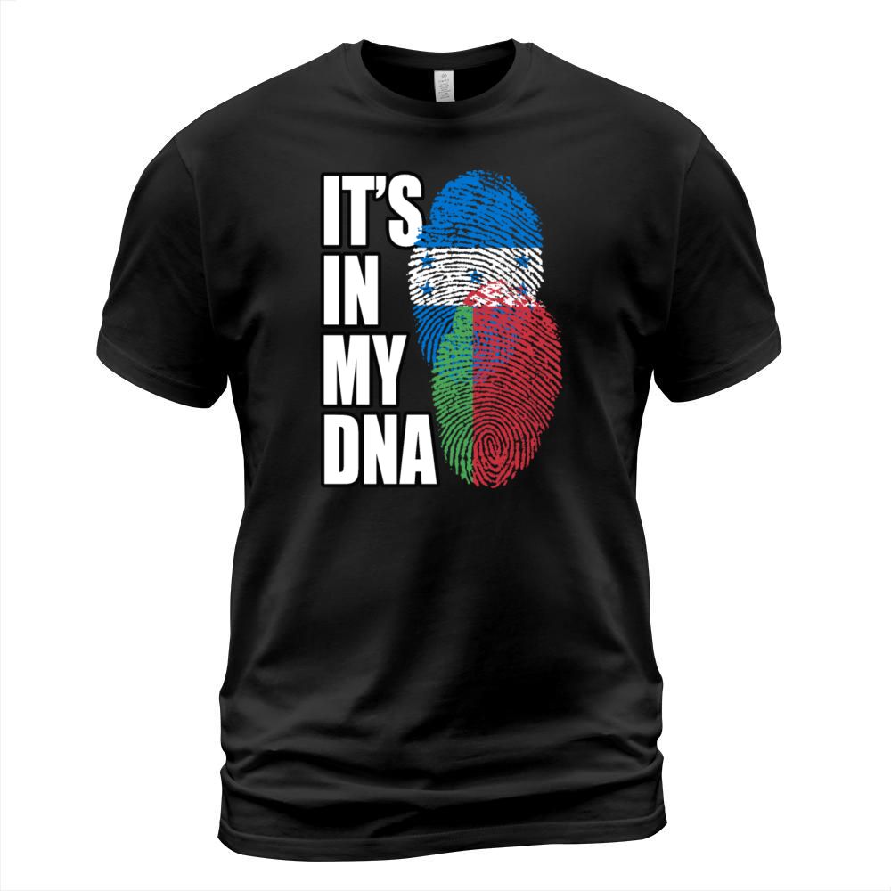 Belarusian And Honduran Mix Heritage DNA Flag T-Shirt Unisex
