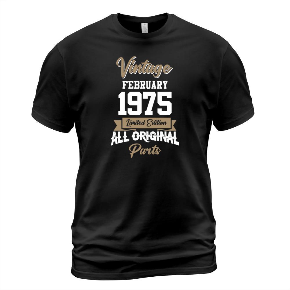 February 1975 Vintage Birthday Present T-Shirt Unisex