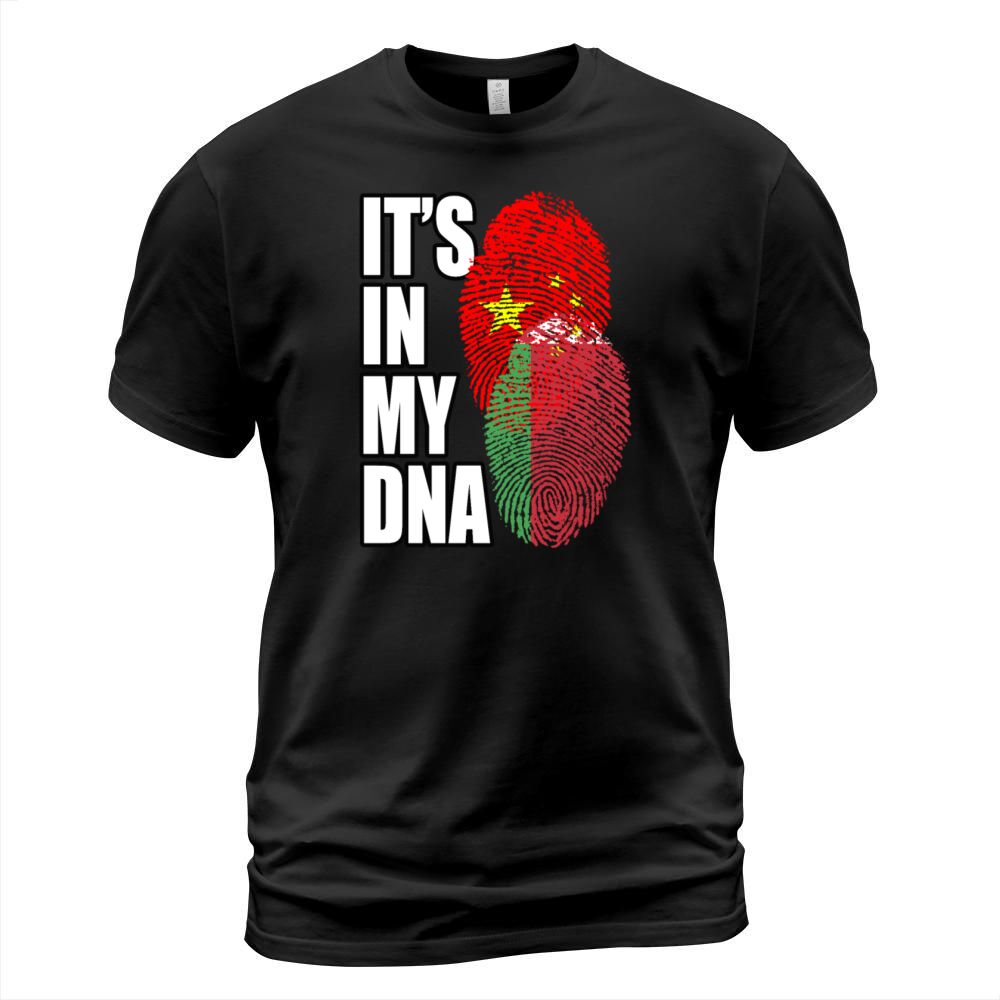 Belarusian And Chinese Mix Heritage DNA Flag T-Shirt Unisex