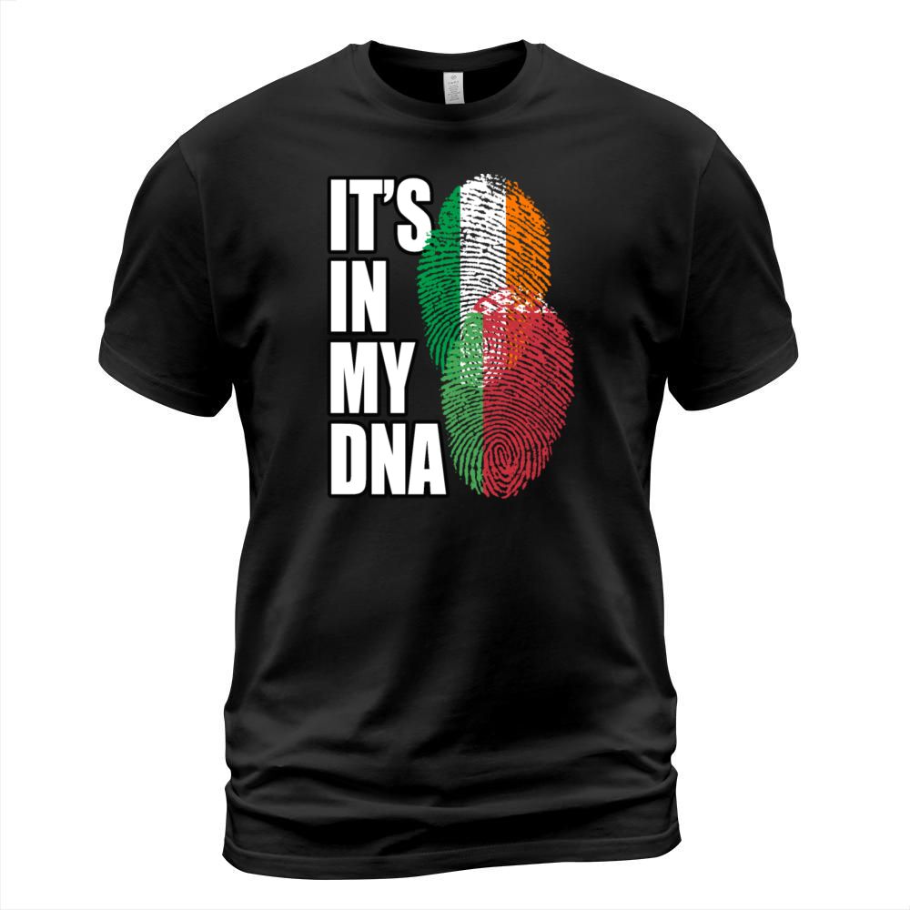 Belarusian And Irish Mix Heritage DNA Flag T-Shirt Unisex