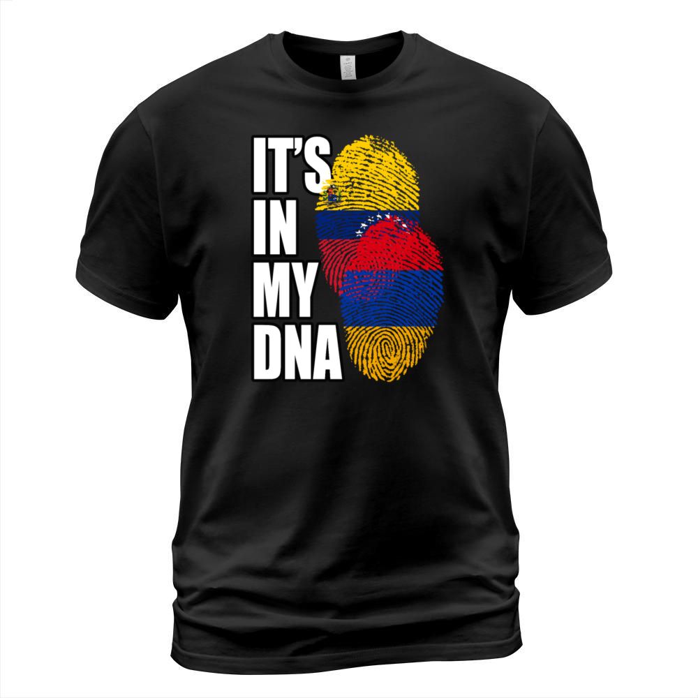 Armenian And Venezuelan Mix Heritage DNA Flag T-Shirt Unisex