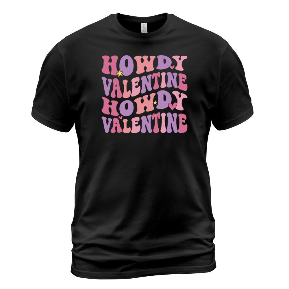 Howdy Valentine Cowgirl Retro Vintage T-Shirt Unisex