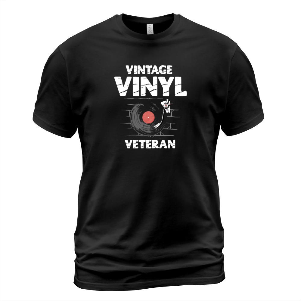 Vintage Vinyl Veteran Audiophile Music Lover T-Shirt Unisex