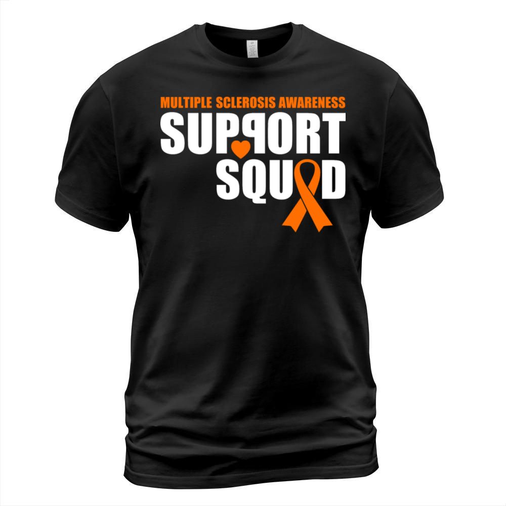 Support Squad Multiple Sclerosis Awareness Orange T-Shirt Unisex