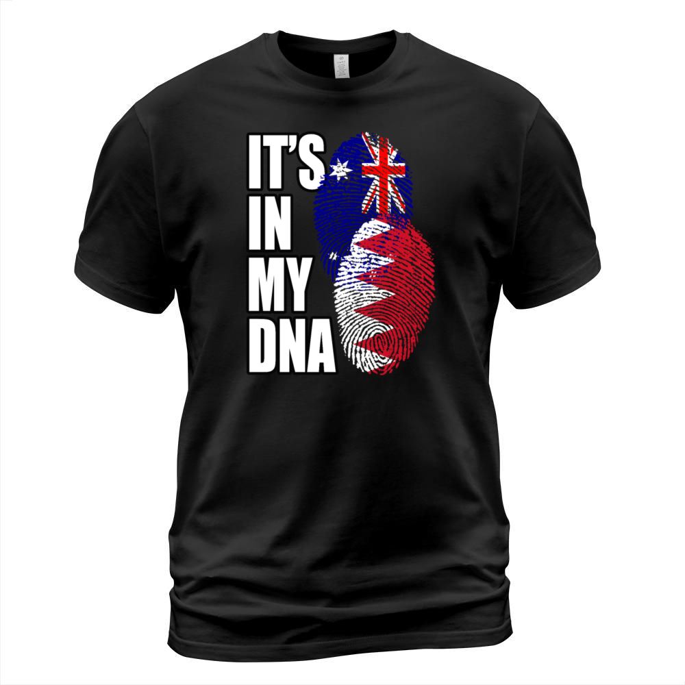 Bahraini And Australian Mix Heritage DNA Flag T-Shirt Unisex