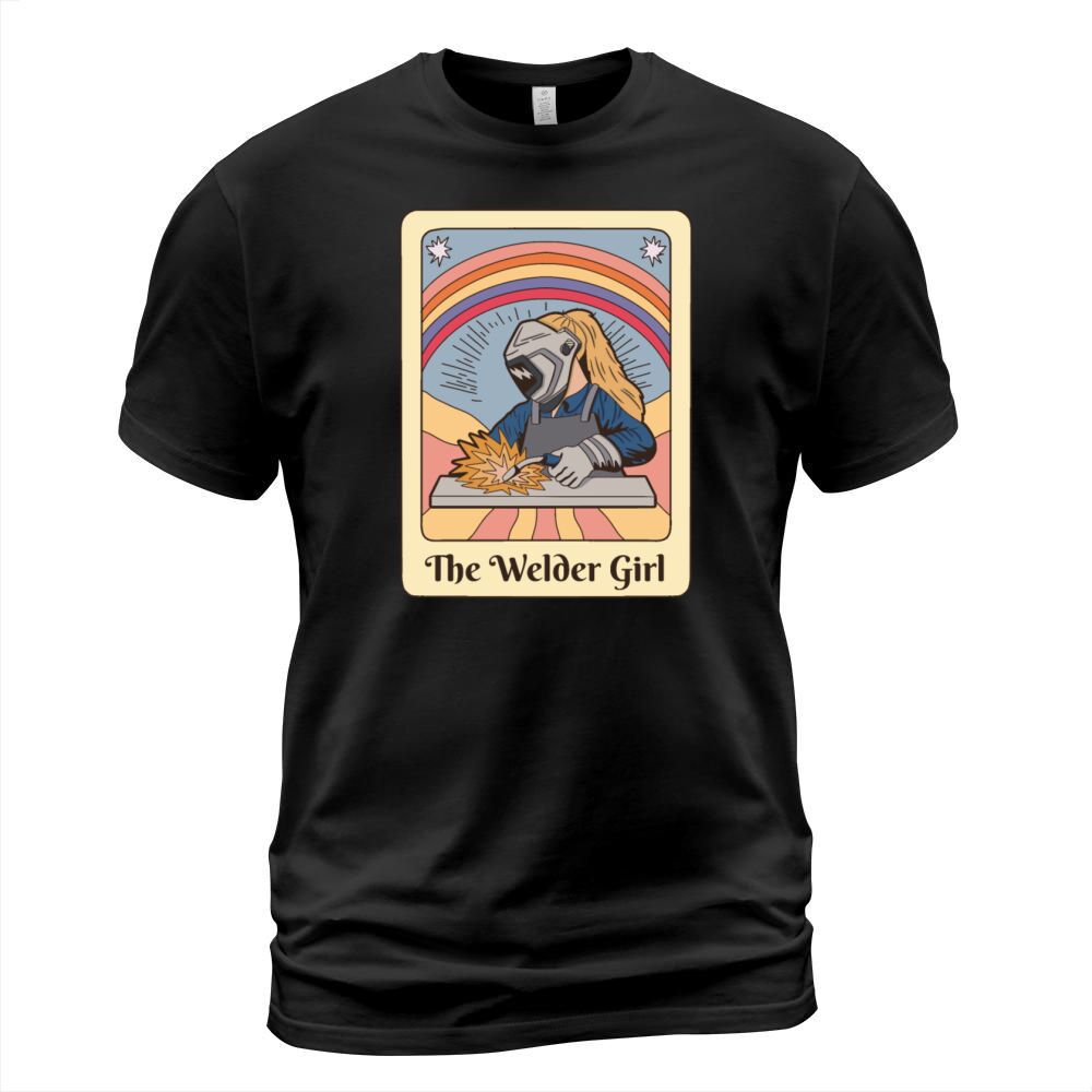 Vintage Welder Girl Tarot Art T-Shirt Unisex