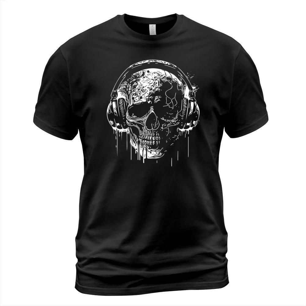 Vintage Skull Tattoo With Headphone T-Shirt Unisex