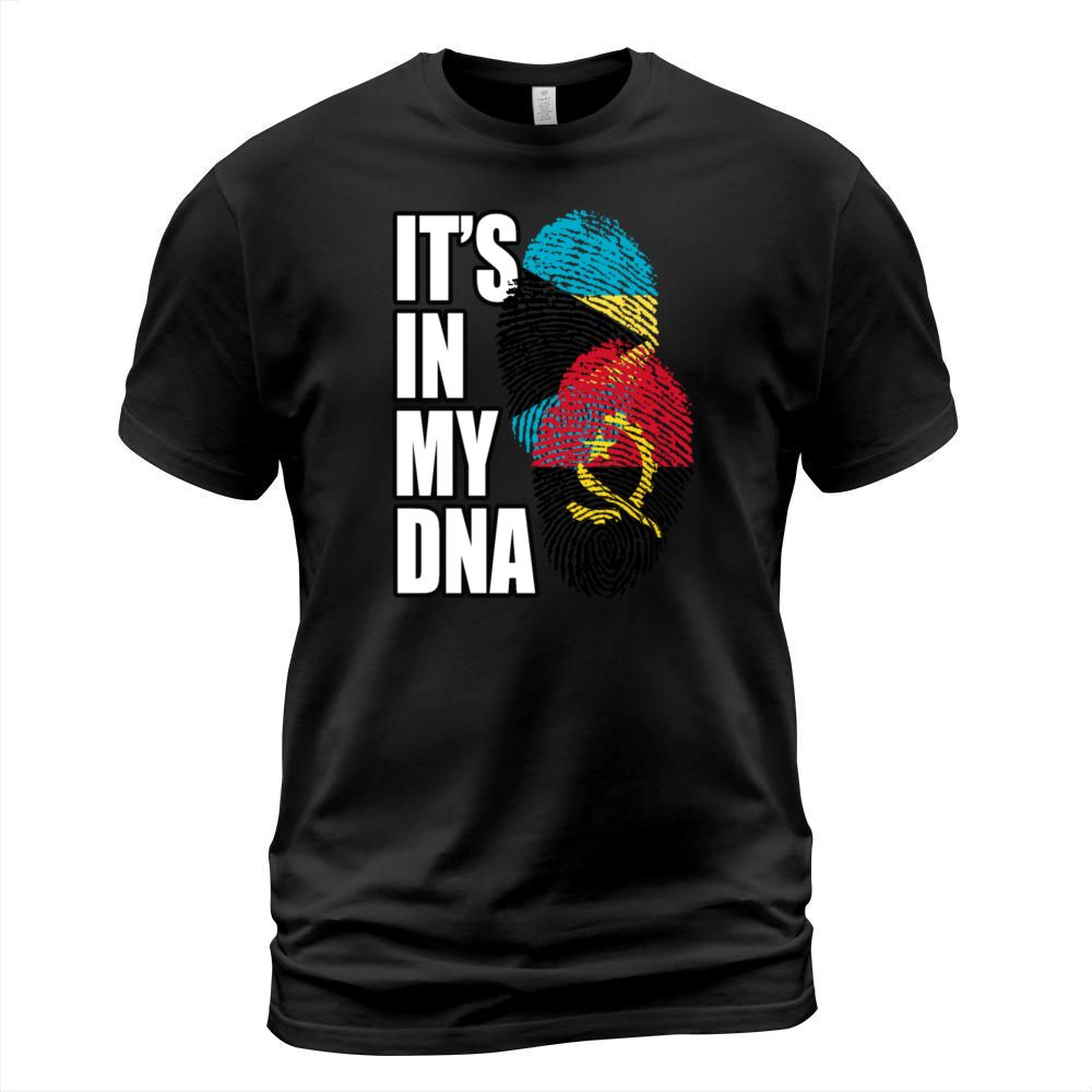 Angolan And Bahamian Mix Heritage DNA Flag T-Shirt Unisex