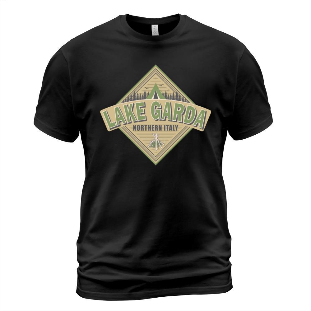 Lake Garda Italy Vintage Camping Design T-Shirt Unisex