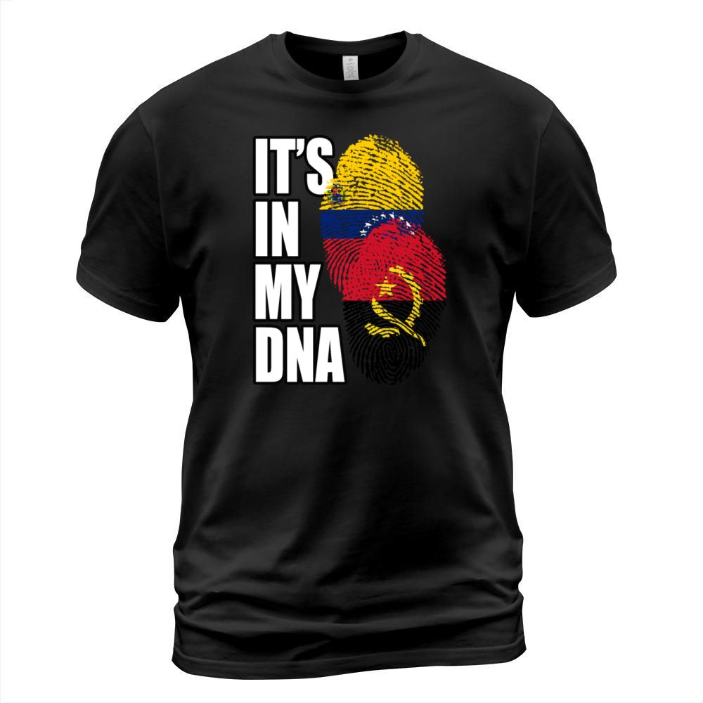 Angolan And Venezuelan Mix Heritage DNA Flag T-Shirt Unisex