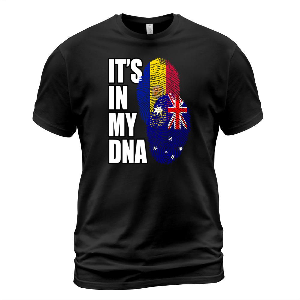 Andorran And Australian Mix Heritage DNA Flag T-Shirt Unisex