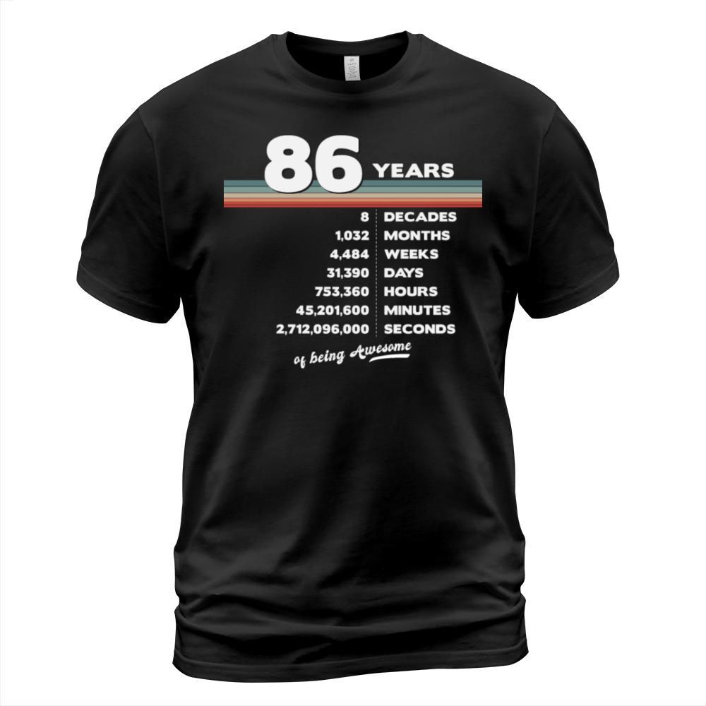 86th Birthday Vintage 86 Years Old Retro 1032 T-Shirt Unisex