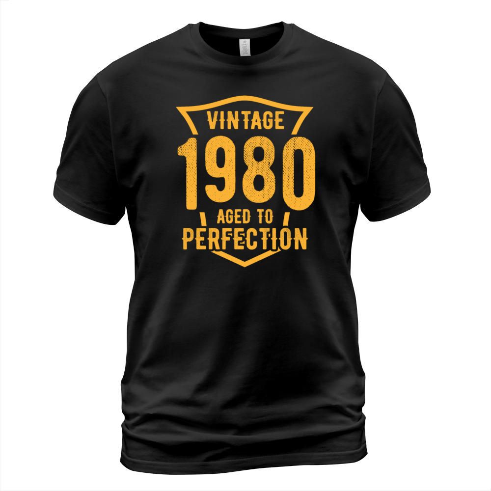 Vintage 1980 Aged To Perfection 43rd Birthday T-Shirt Unisex