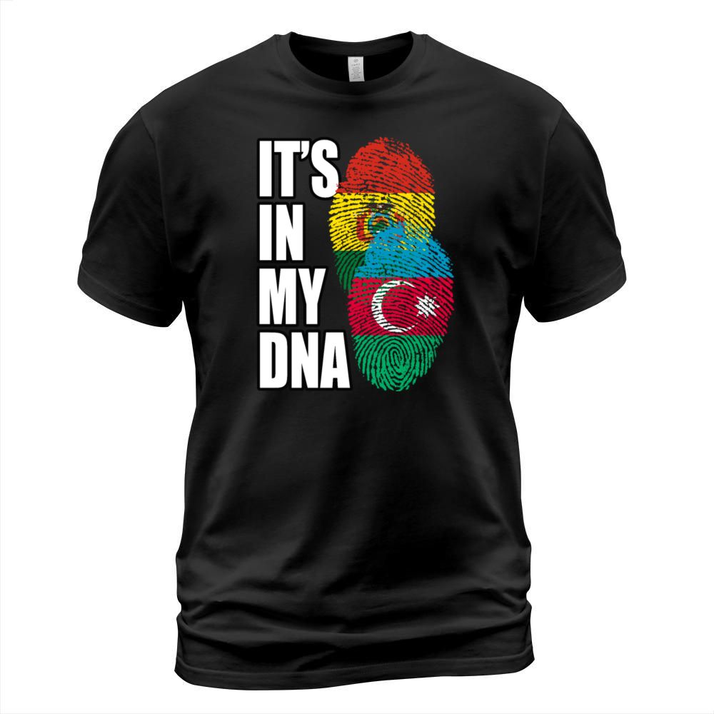 Azerbaijani And Bolivian Mix Heritage DNA Flag T-Shirt Unisex