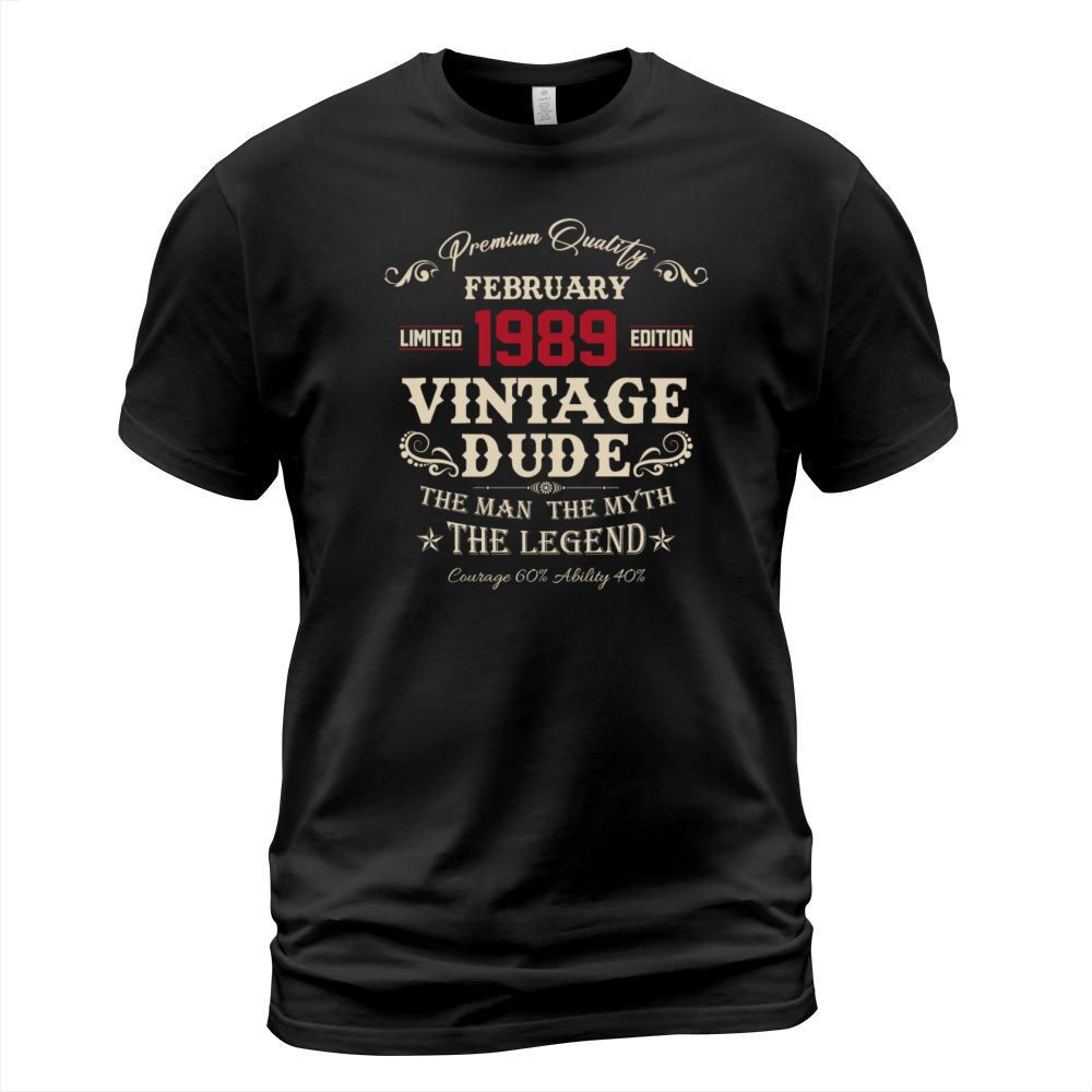 February 1989 Vintage Birthday Present T-Shirt Unisex