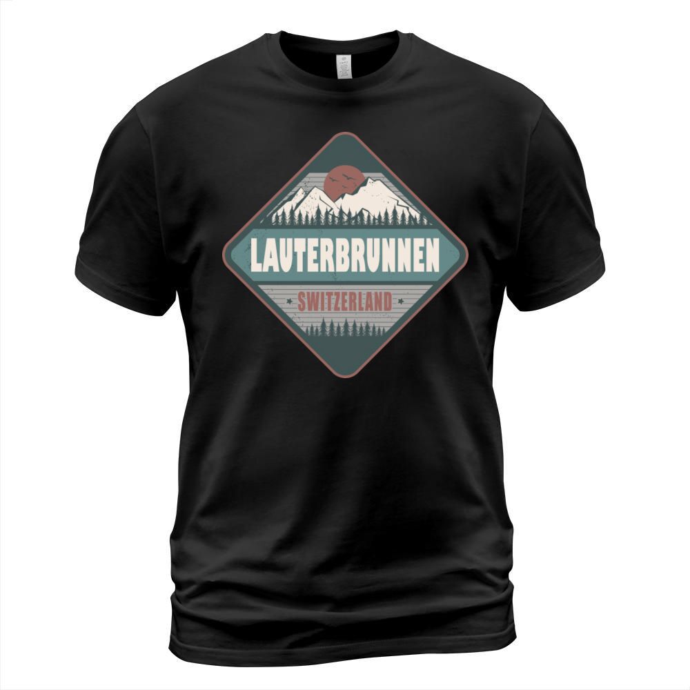 Lauterbrunnen Switzerland Vintage Hiking Design T-Shirt Unisex