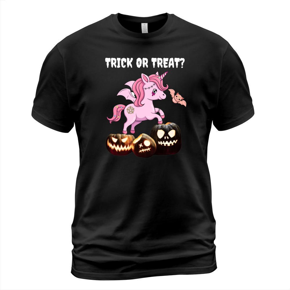 Halloween zombie unicorn pumkin trick or treat T-Shirt Unisex