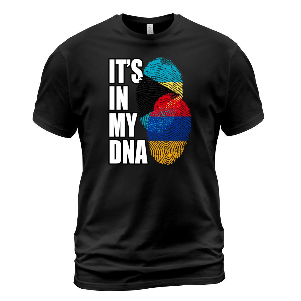 Armenian And Bahamian Mix Heritage DNA Flag T-Shirt Unisex