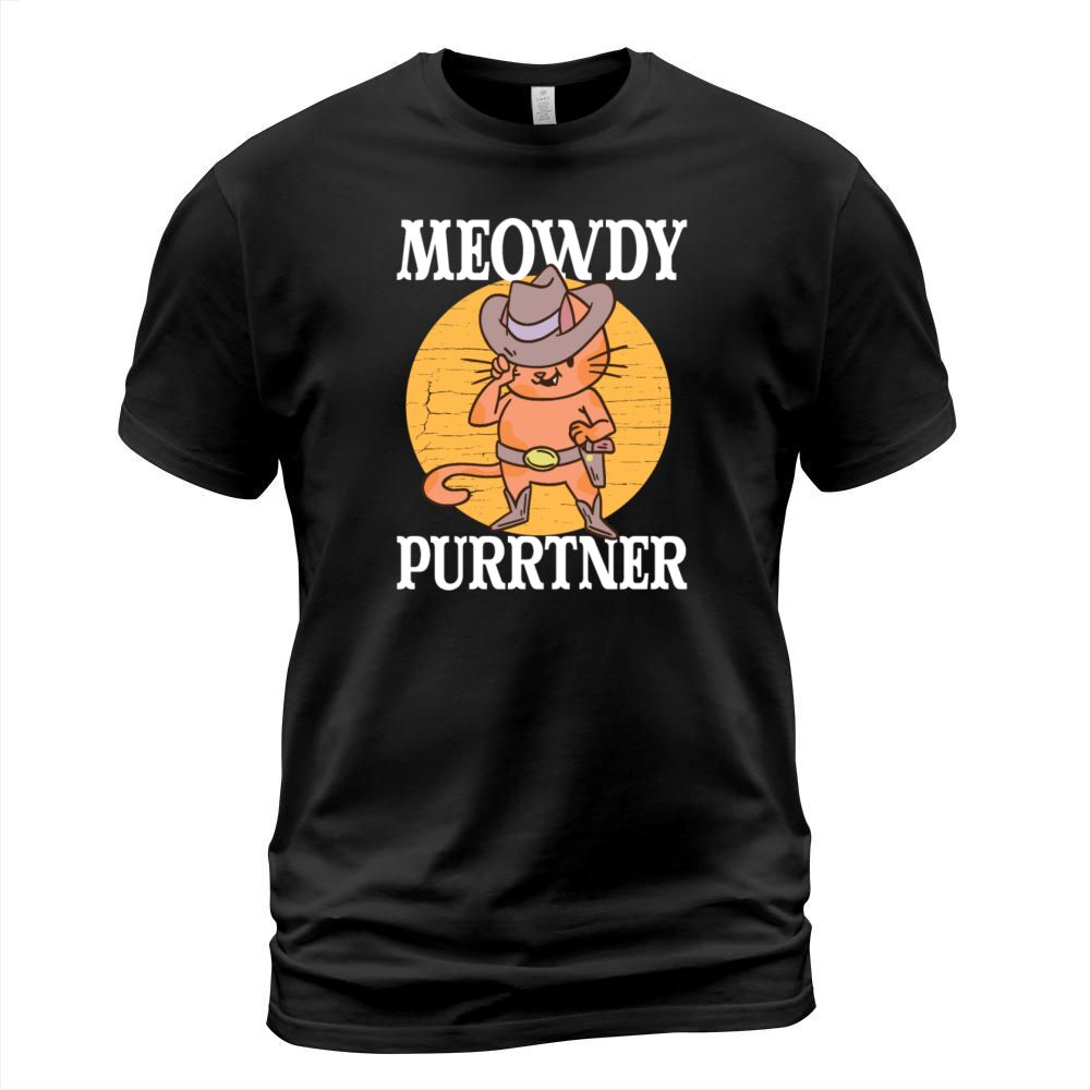 Mewody Purrtner Howdy Partner Vintage Cat T-Shirt Unisex