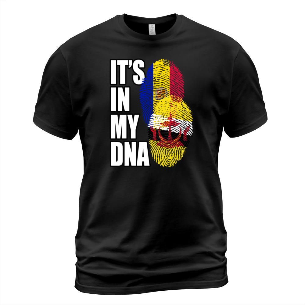 Andorran And Bruneian Mix Heritage DNA Flag T-Shirt Unisex