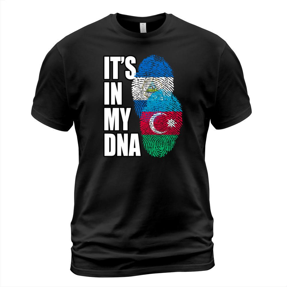 Azerbaijani And Nicaraguan Mix Heritage DNA Flag T-Shirt Unisex