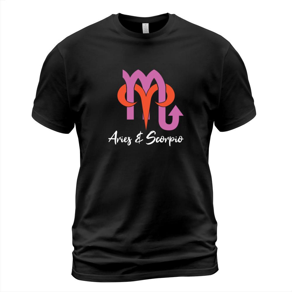Aries and Scorpio Couples Horoscope Zodiac T-Shirt Unisex