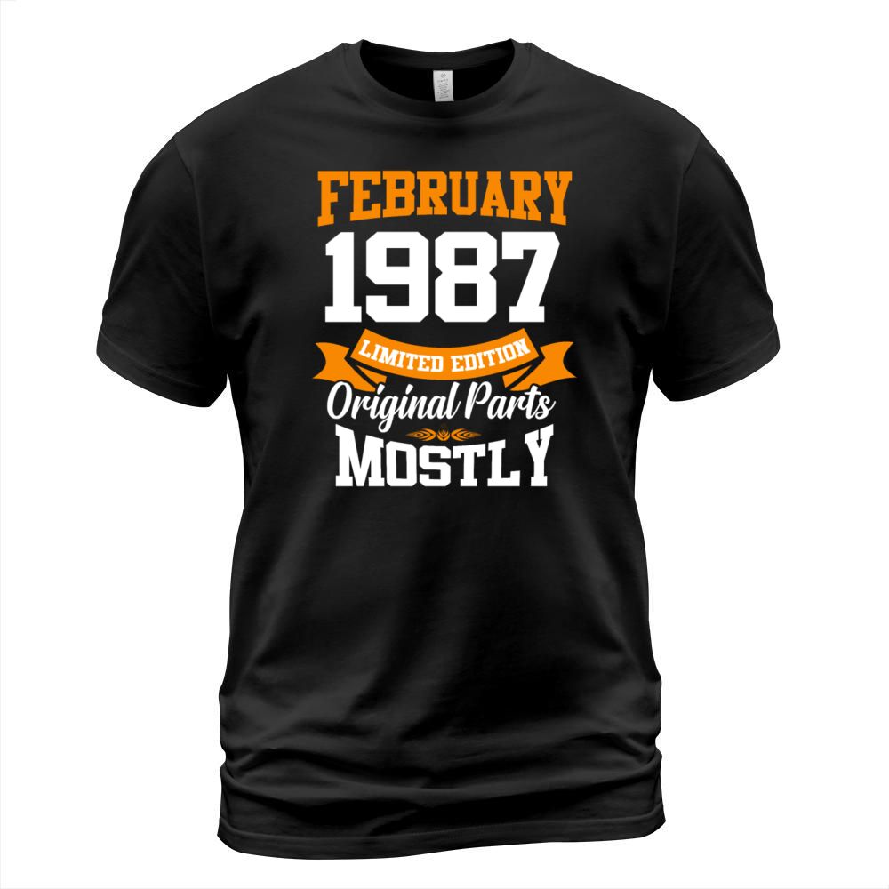 February 1987 Vintage Birthday Present T-Shirt Unisex