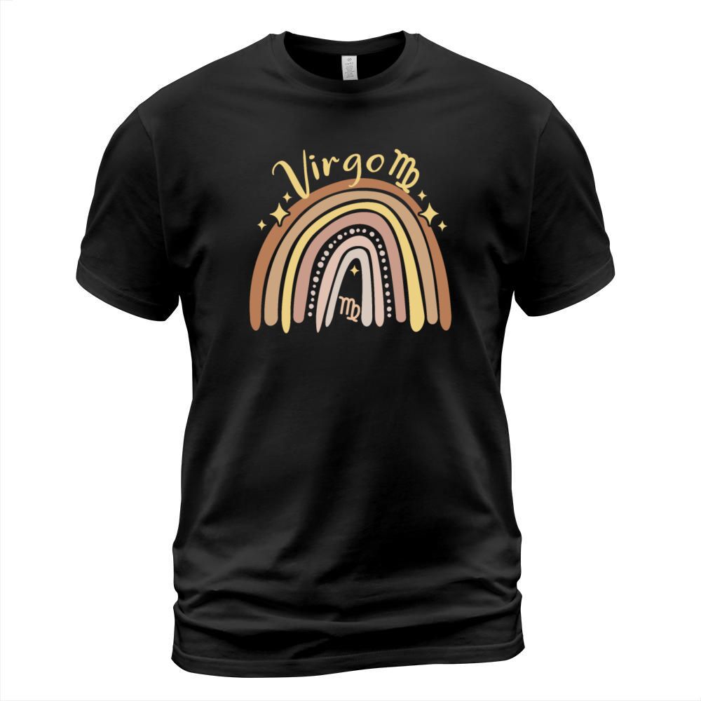 Virgo Zodiac Bohemian Boho Rainbow 70s Vintage Aes T-Shirt Unisex