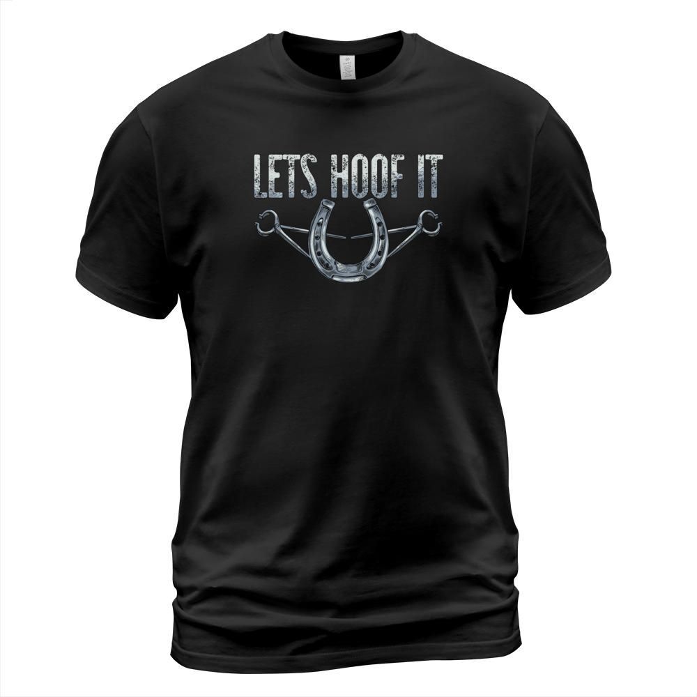Farrier Lets Hoof It Forging Metalworking Farriers T-Shirt Unisex