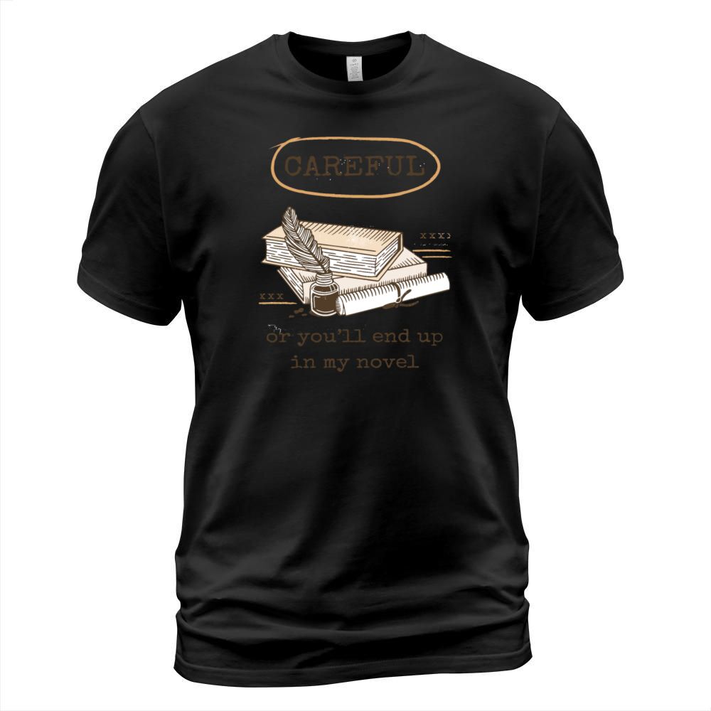 Funny Writer Quote Book Pile Art For Novelists T-Shirt Unisex