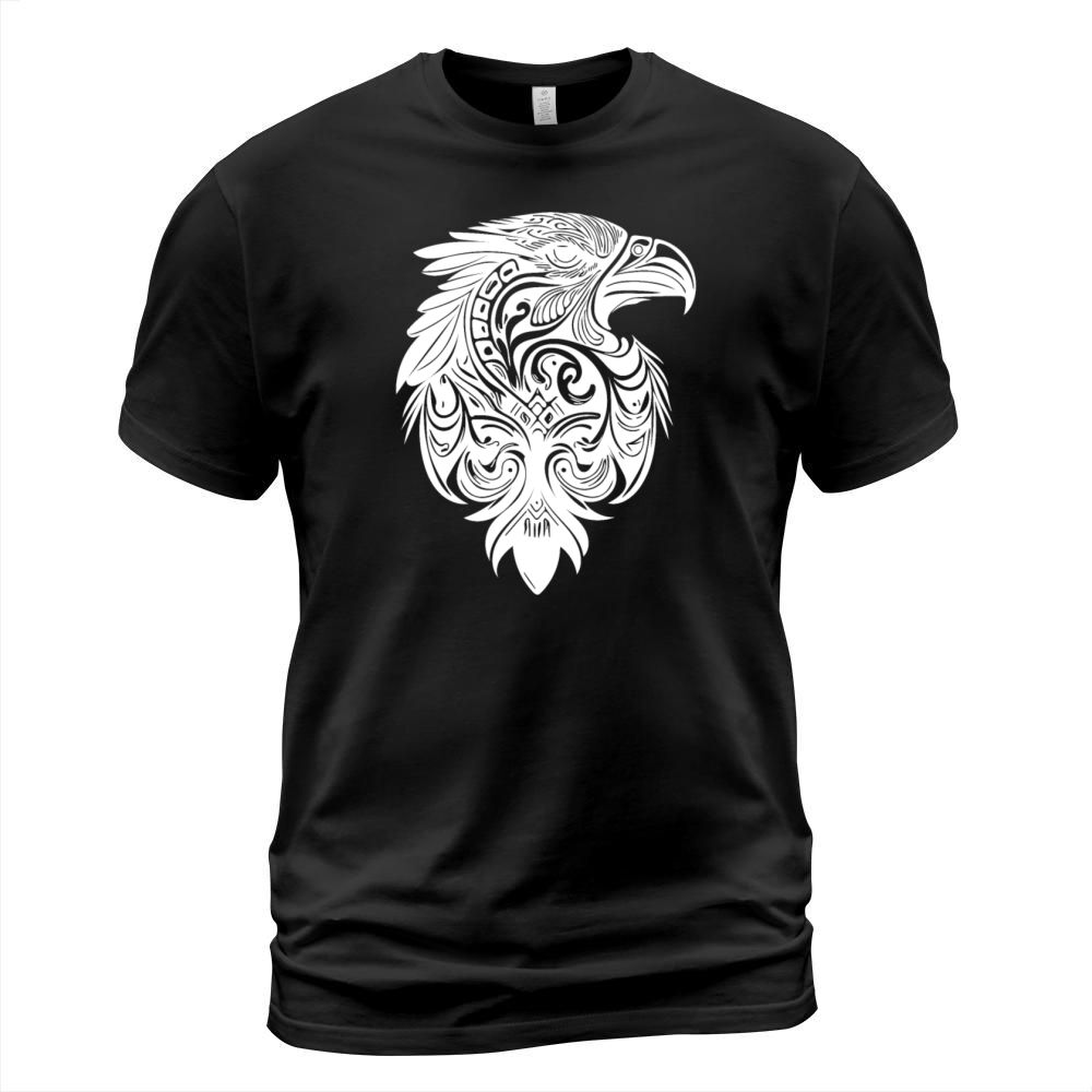 Eagle In Vintage Tribal Tattoo Feather Style T-Shirt Unisex