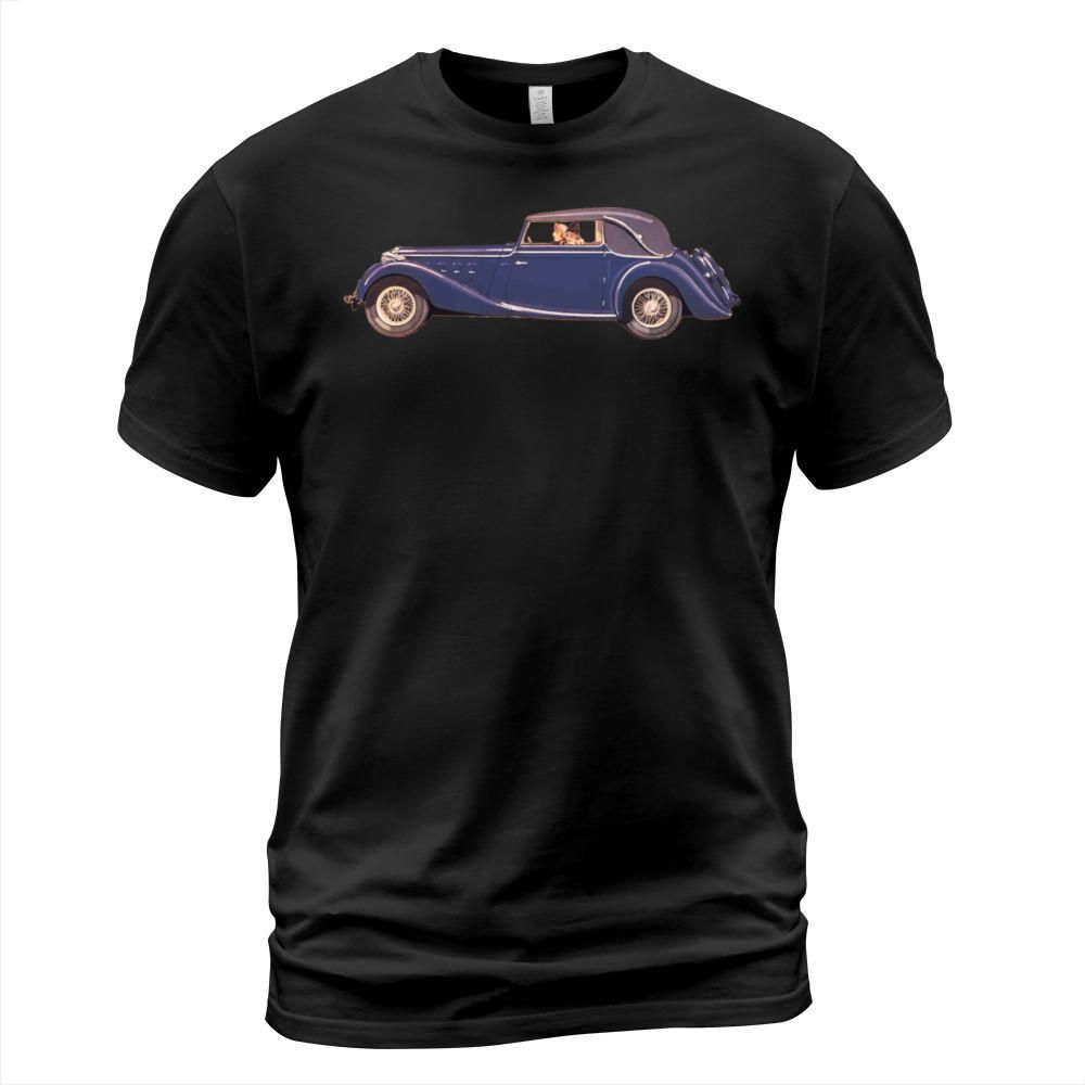 Ladies Driving Vintage Car T-Shirt Unisex