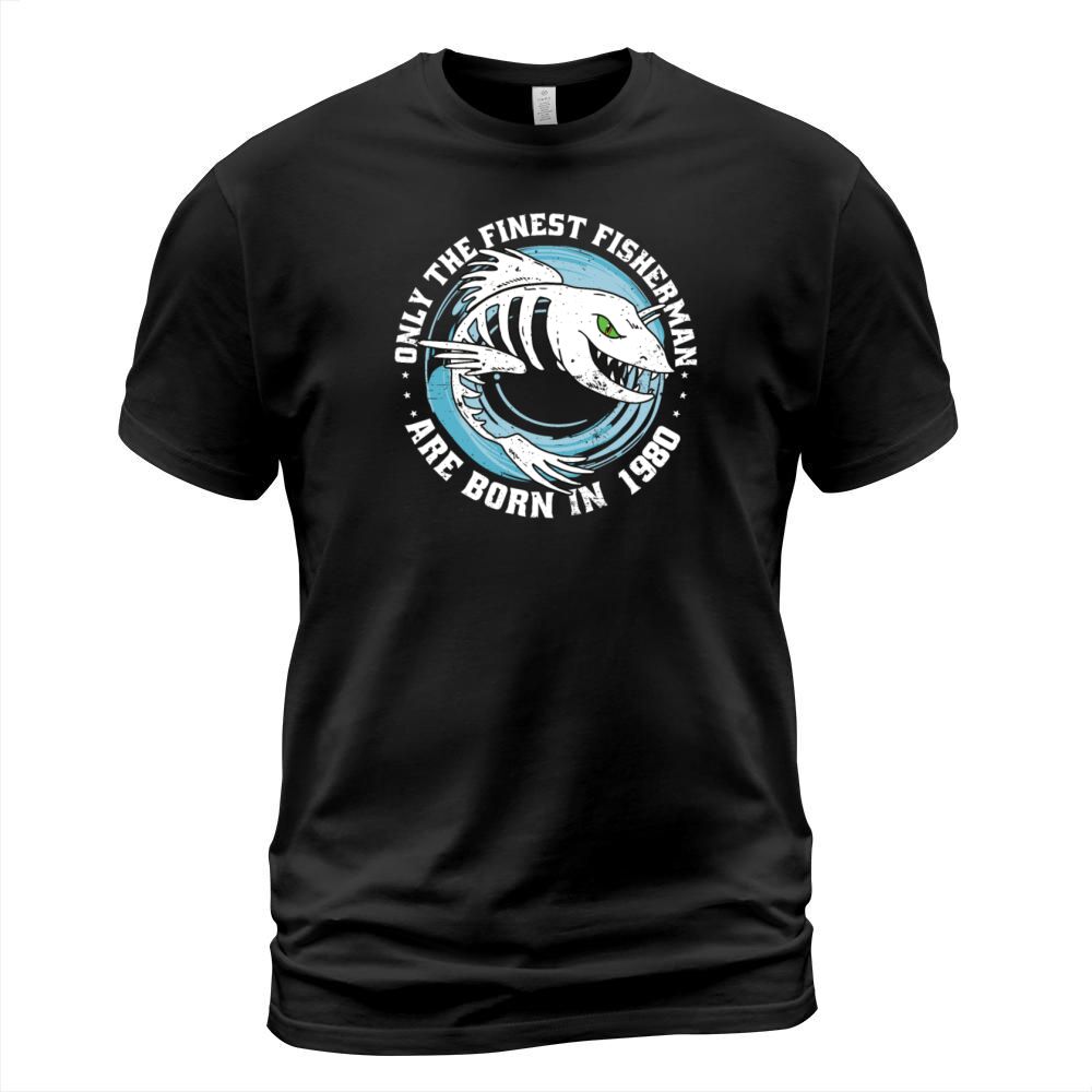 Fishermen Vintage born 1980 Birthday funny sayings T-Shirt Unisex