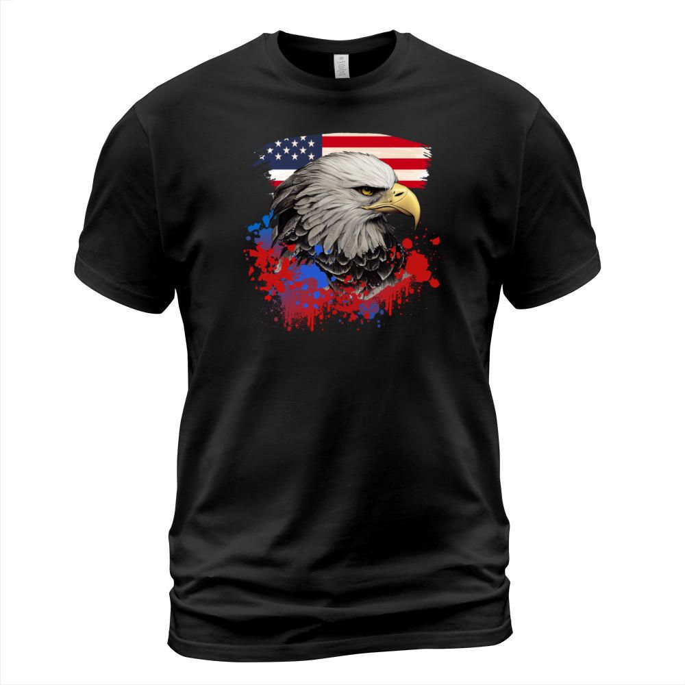 Bald Eagle Patriotic American Bird US Flag T-Shirt Unisex