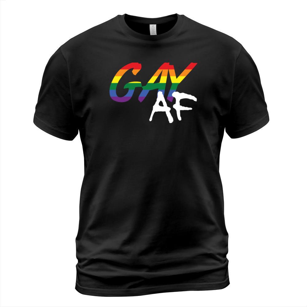 Gay AF LGBT Gay Pride Rainbow Colors Graffiti T-Shirt Unisex