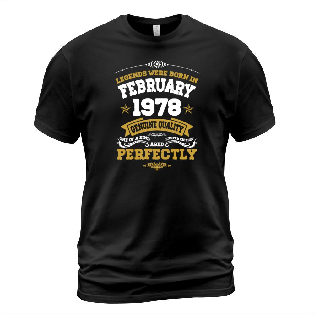 Vintage Aged To Perfection Ferbuary 1978 T-Shirt Unisex