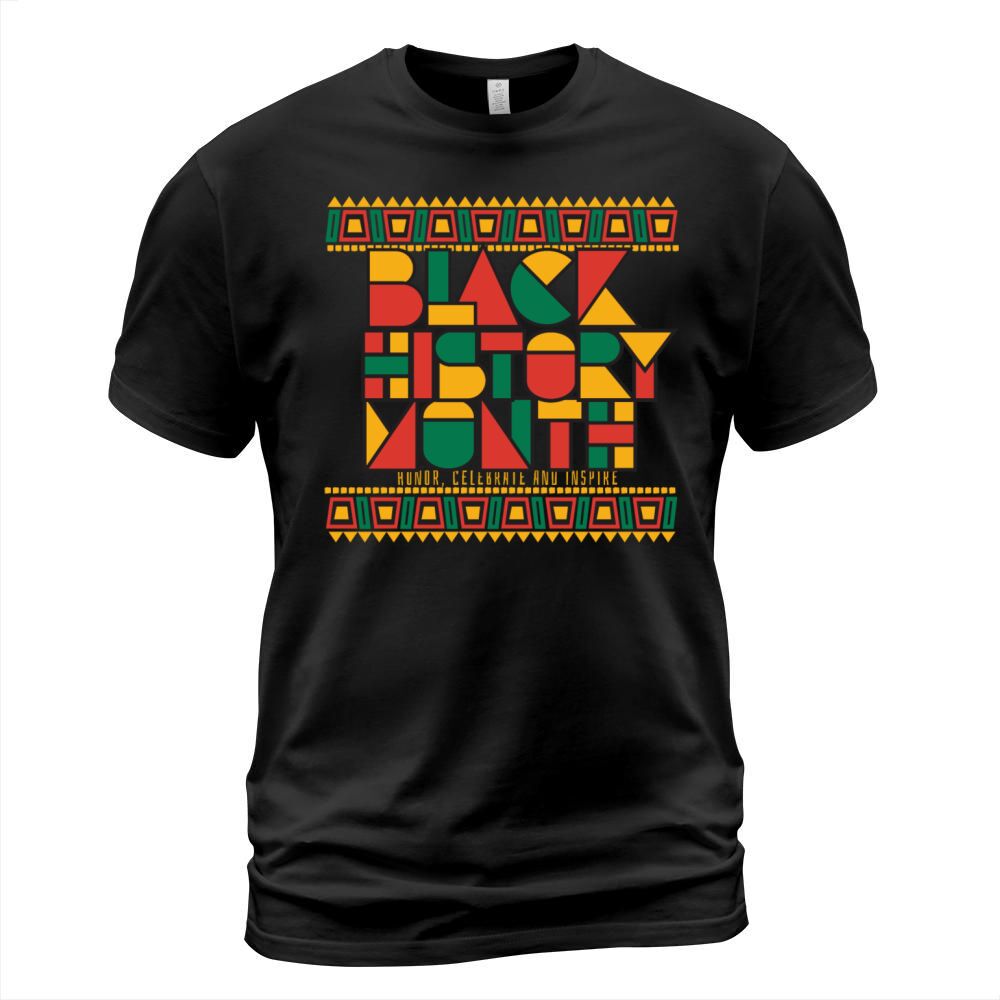 Black Geometric History Month T-Shirt Unisex