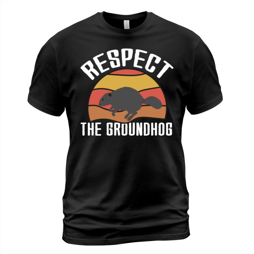 Vintage Respect The Groundhog retro sunset T Shirt T-Shirt Unisex