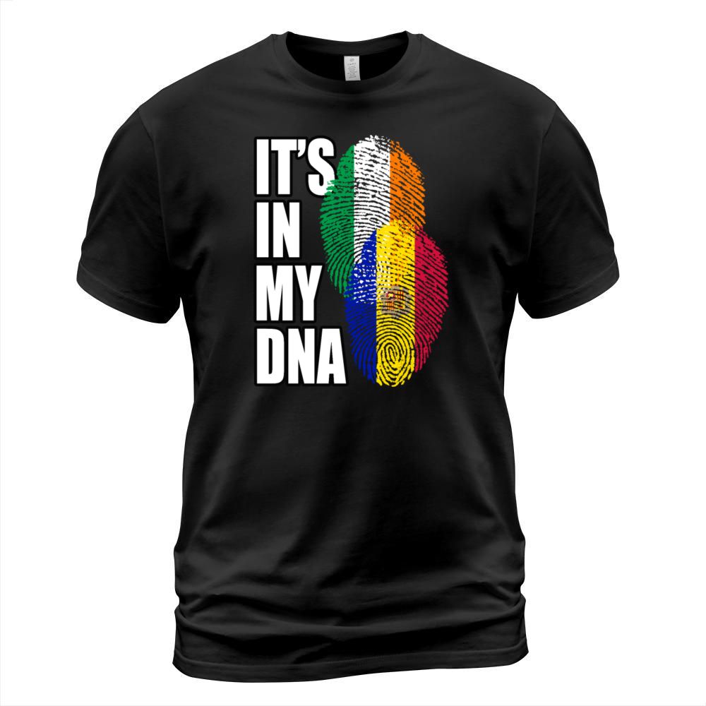 Andorran And Irish Mix Heritage DNA Flag T-Shirt Unisex