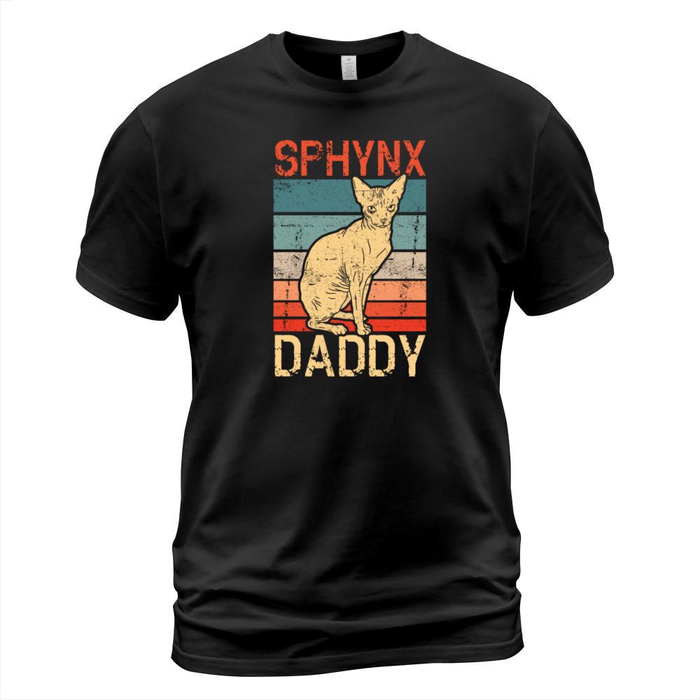 Sphynx Daddy Kitten Pet Owner Vintage Sphynx Cat T-Shirt Unisex