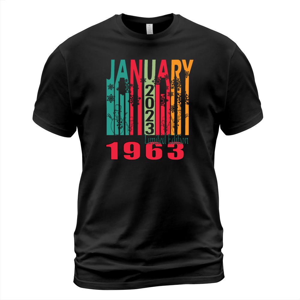 Birth Month January 1963 Vintage T-Shirt Unisex