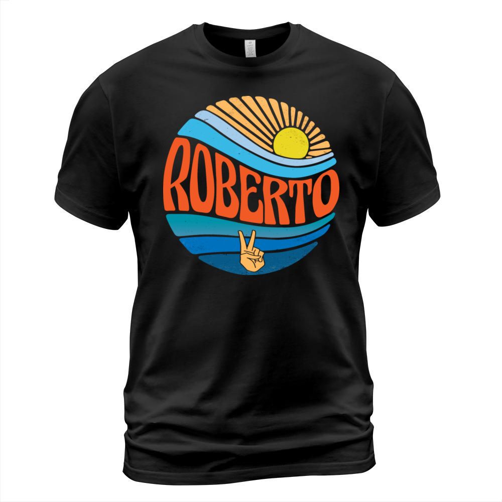 Roberto Shirt Vintage Sunset Roberto Groovy Tie T-Shirt Unisex