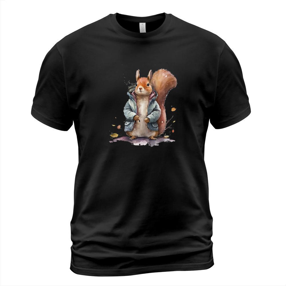 Squirrel Lovers watercolor wearing jack T-Shirt Unisex