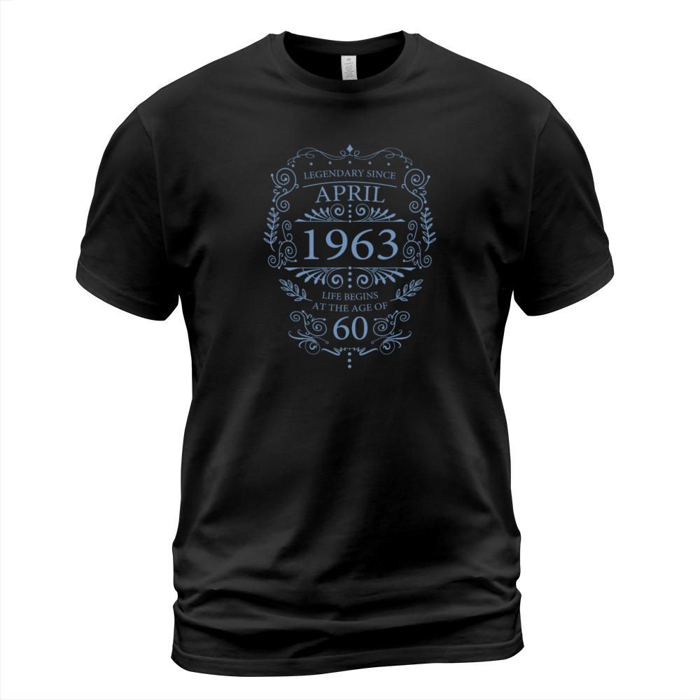 Life begins at 60 years old April 1963 vintage T-Shirt Unisex