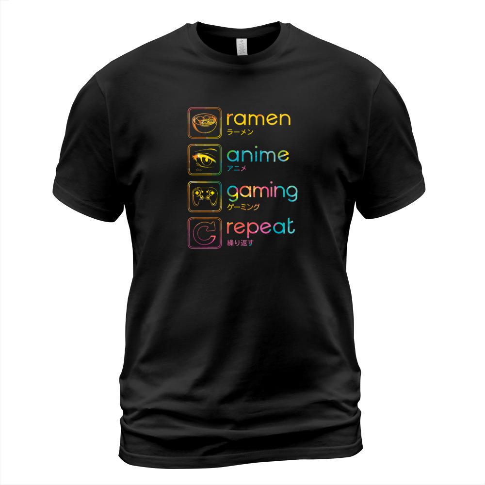 Ramen Anime Gaming Repeat Kawaii Anime Funny Japan T-Shirt Unisex