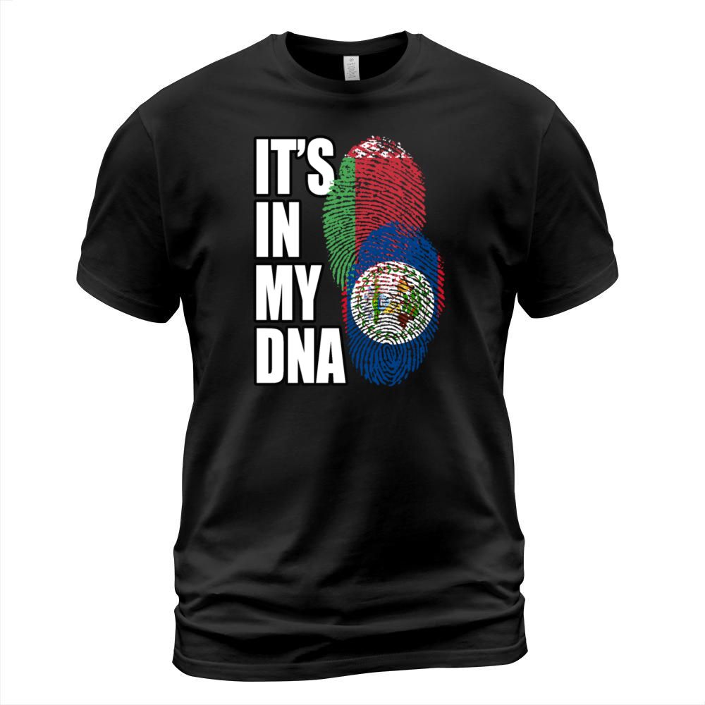 Belizean And Belarusian Mix Heritage DNA Flag T-Shirt Unisex
